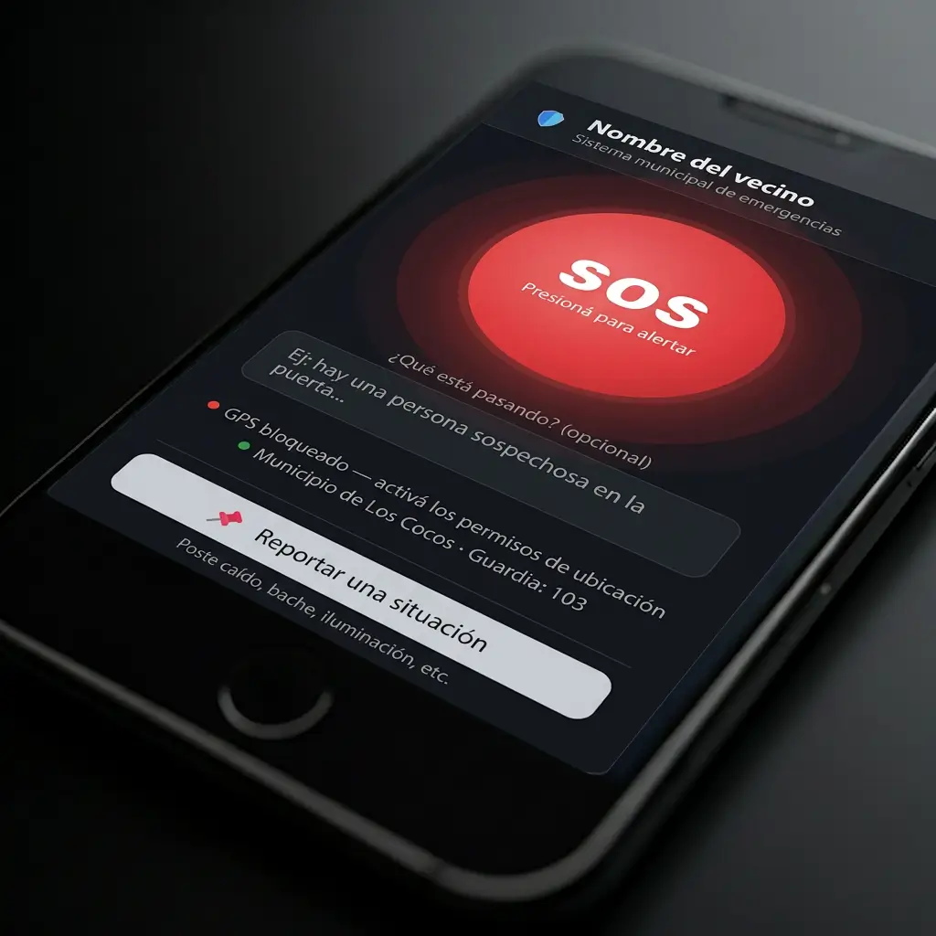 App Botón SOS en celular